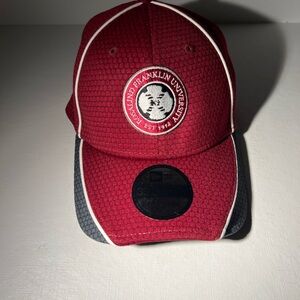 New Era 39THIRTY RFU Hex Mesh Stretch Fit Cap Hat Maroon/Grey/White L/XL